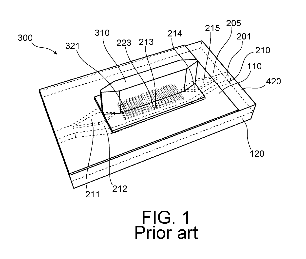 Photonic device comprising a laser optically connected to a silicon waveguide and method for manufacturing such a photonic device