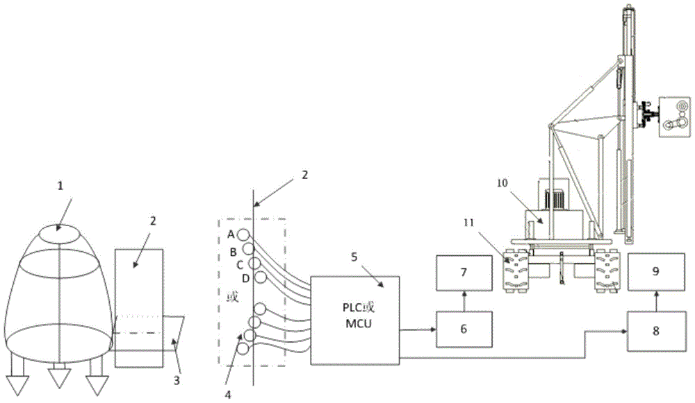 A walking guide device and method for a building wall construction robot