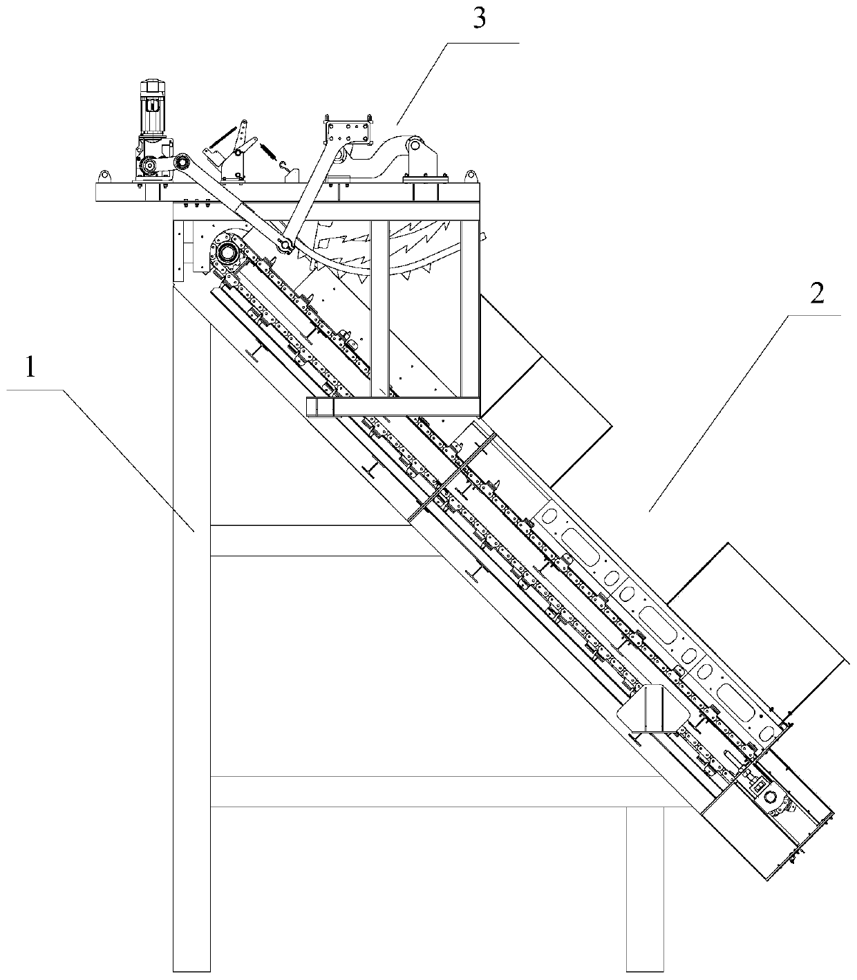 Bag breaking device and domestic waste sorting line with it