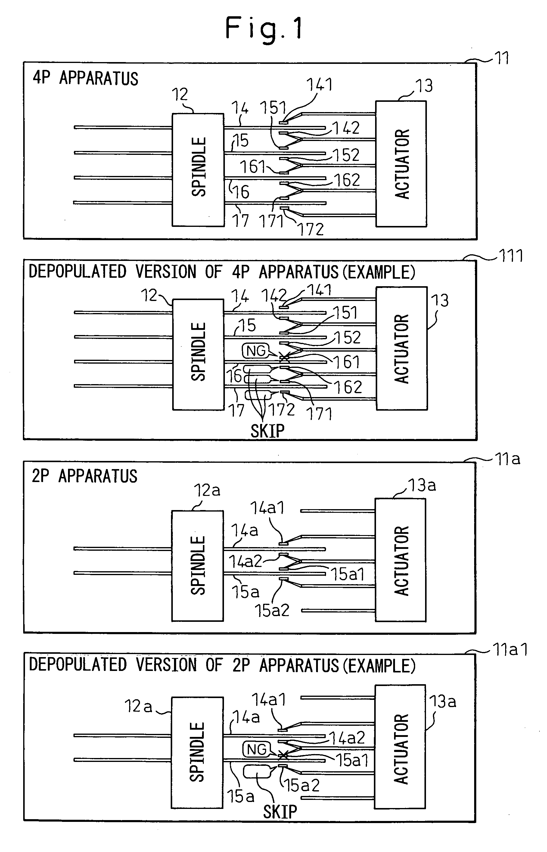 Method of protection of information of depopulated magnetic disk apparatus