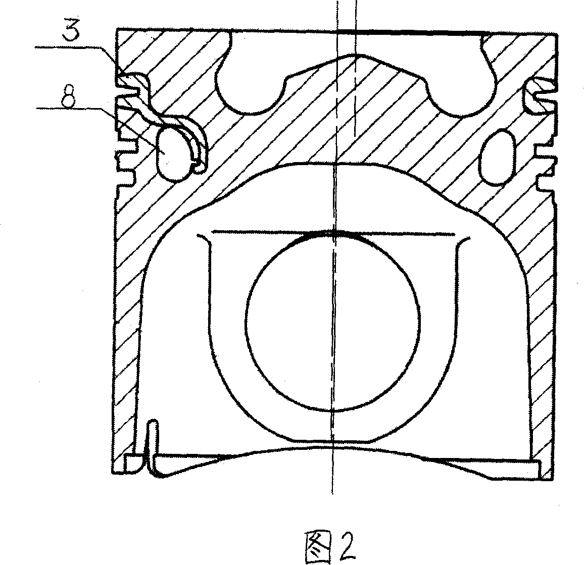 Method for casting piston blank with inner cooling path by liquid state extruding casting process