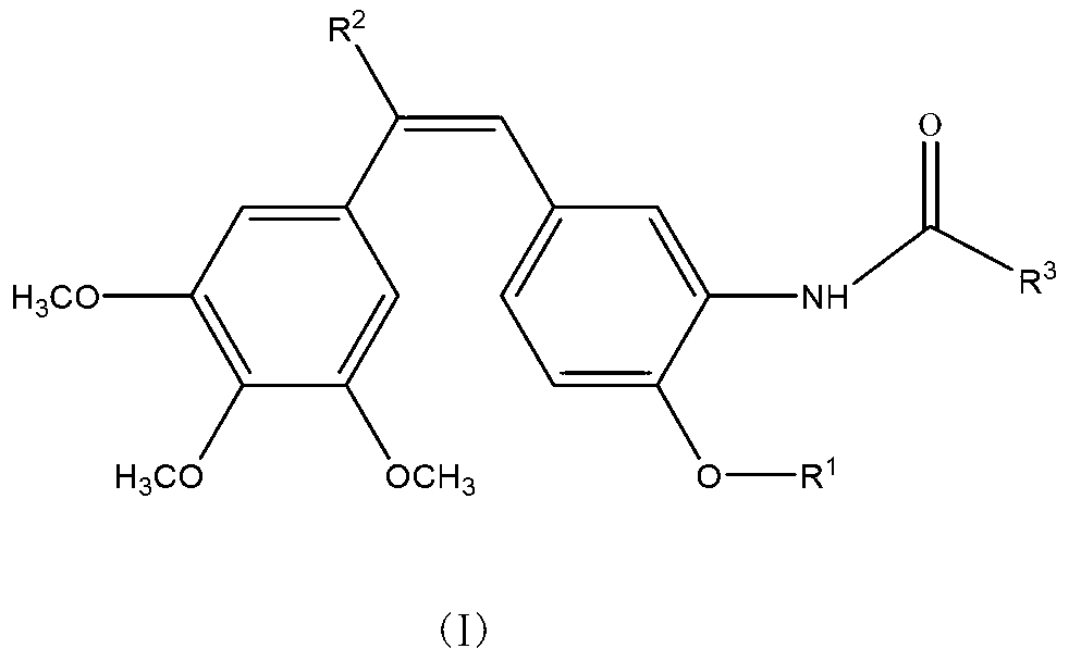 Synthesis of amino combretastatin derivative and application of amino combretastatin derivative as oral antitumour drug