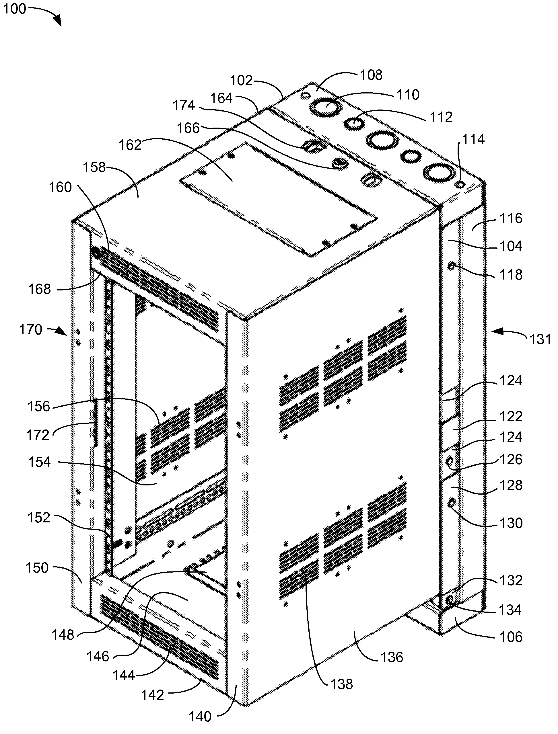 Wall-mounted articulating half rack cabinet system