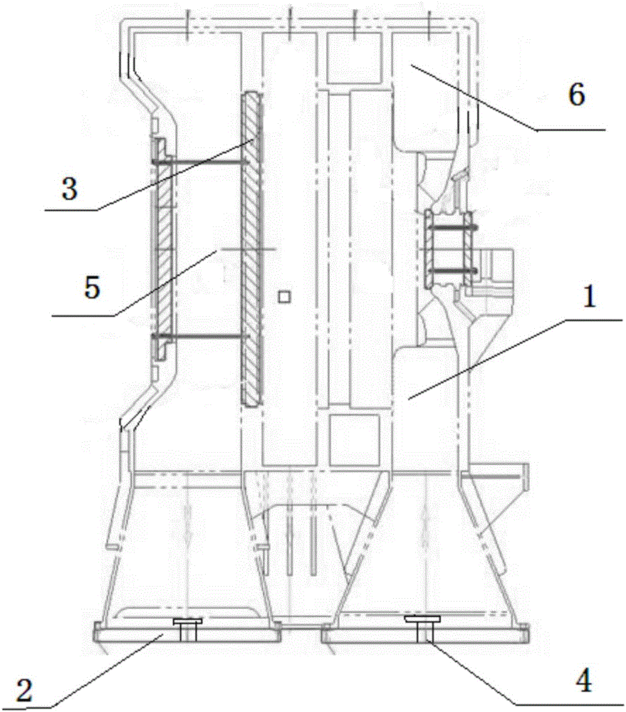 Water pressure testing method and device of ultraheavy and ultralarge compressor shell