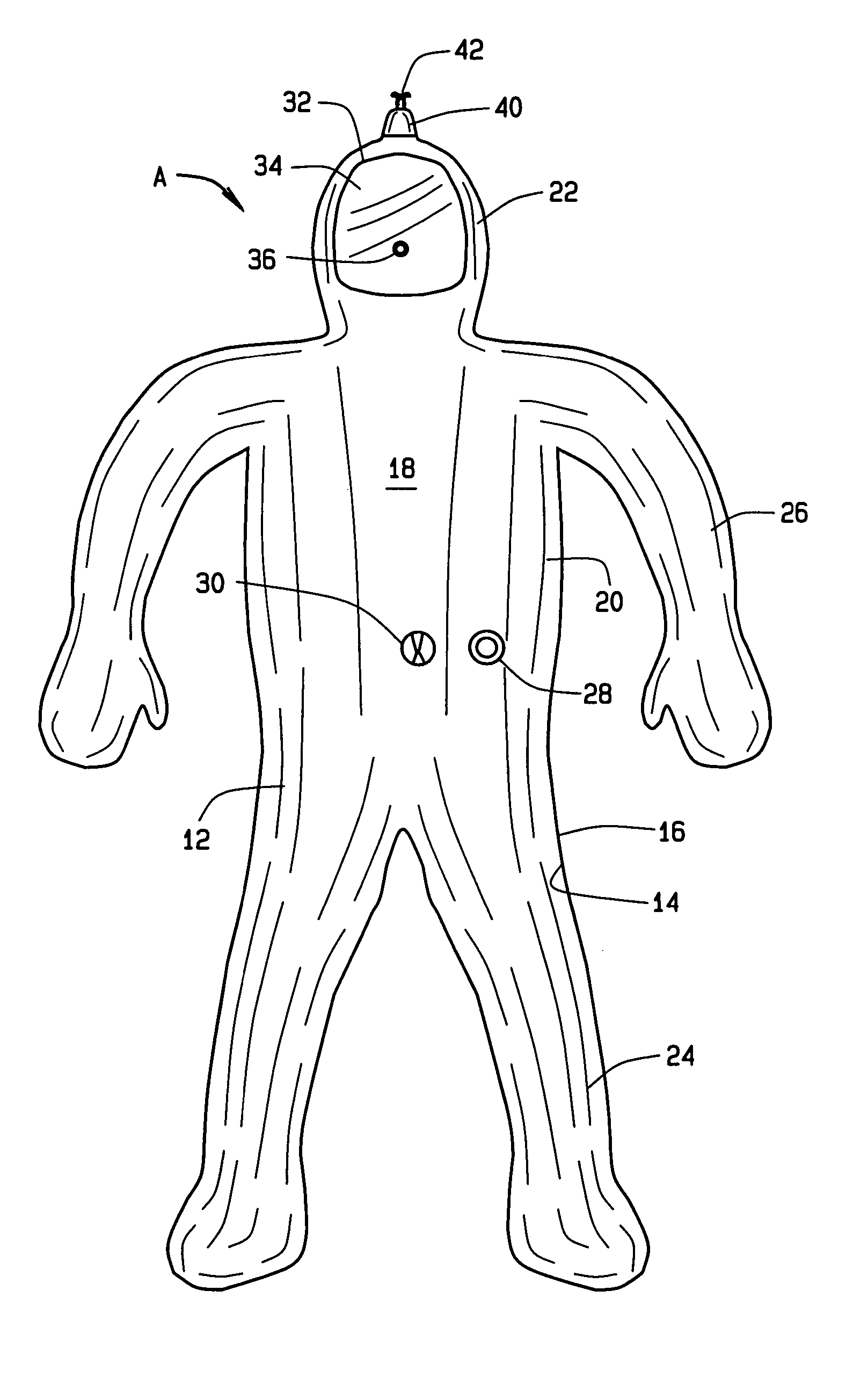 Body volume measurement apparatus and method of measuring the body volume of a person