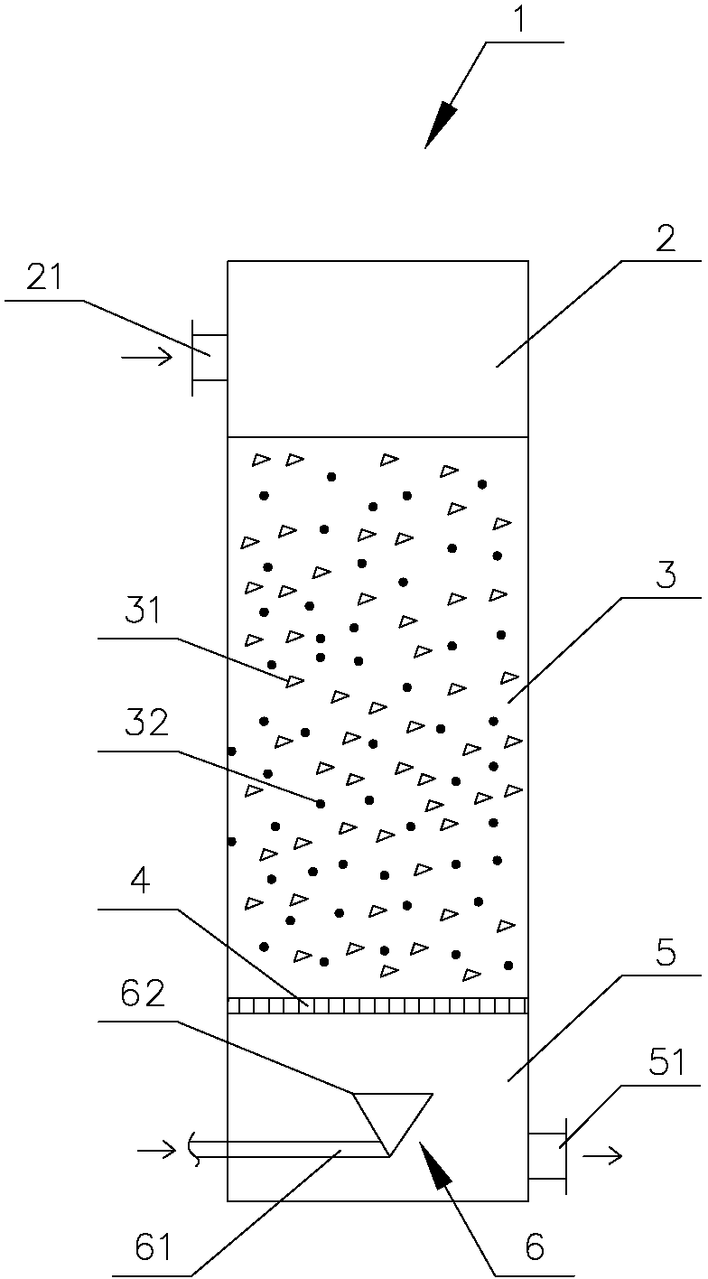 Process and device for performing continuous filtration and adsorption treatment on sewage by using graphene