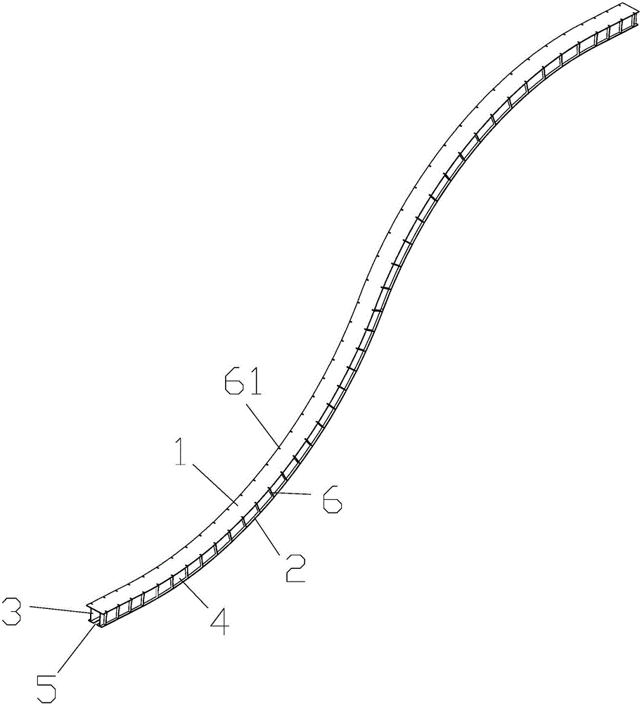Bending forming structure of light-duty chain guide rail