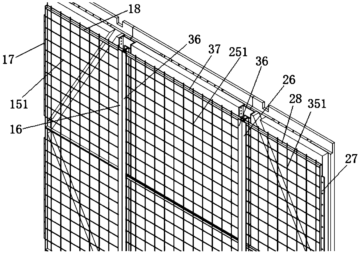 Fabricated steel frame composite wall