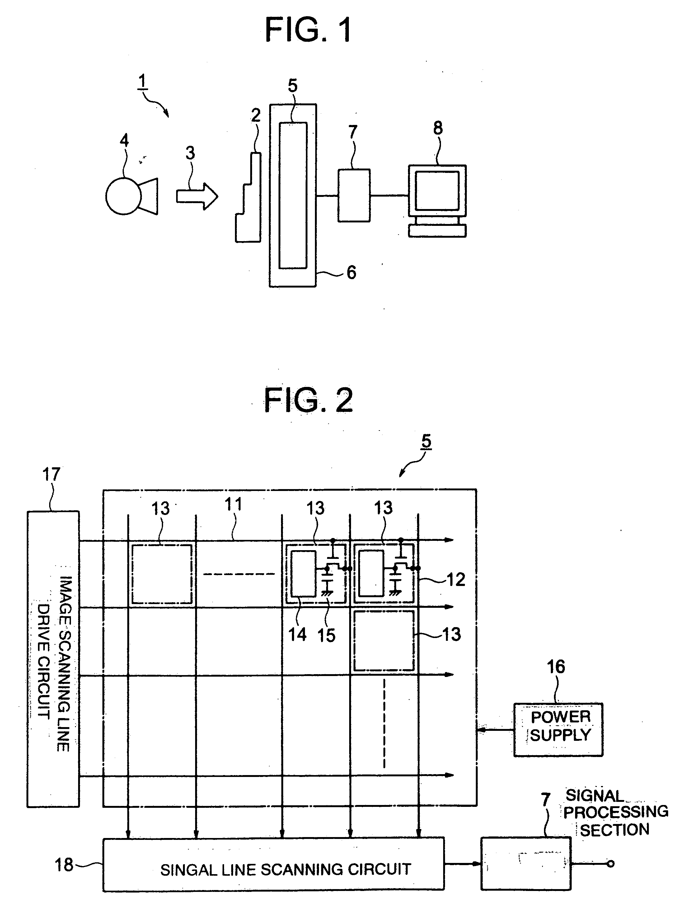 X-ray detector and x-ray examination device using it