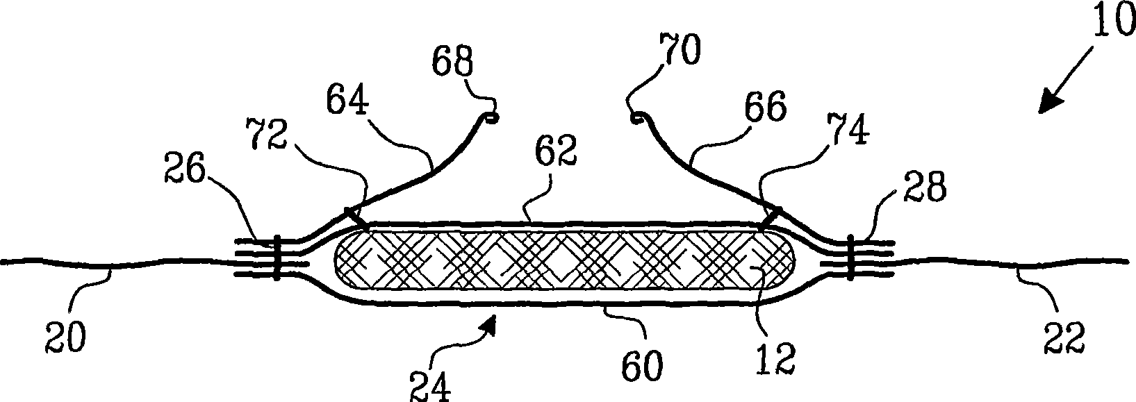 Clothes used for an absorbing structure and a manufacturing method thereof