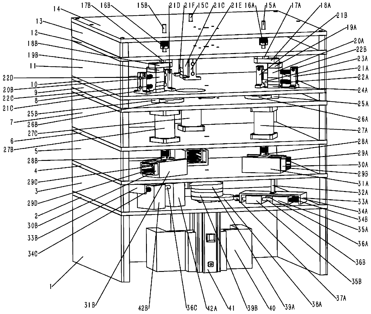 Single-power multi-branch output split-power controllable discrete differential case