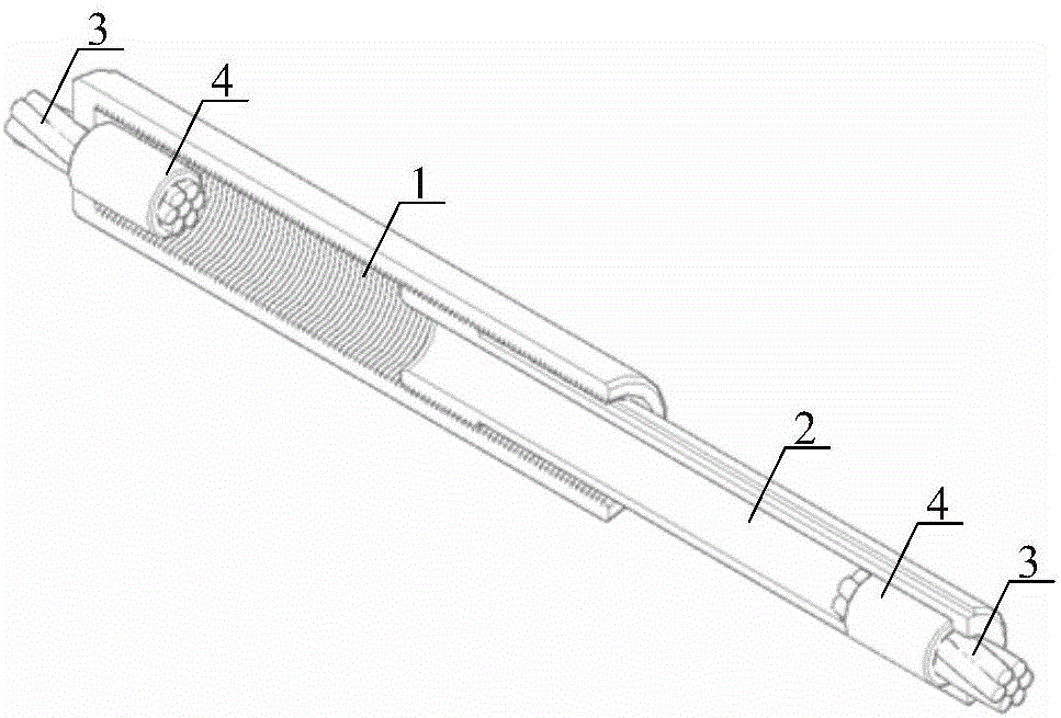 Prestressed rib connecting and tensioning device and method