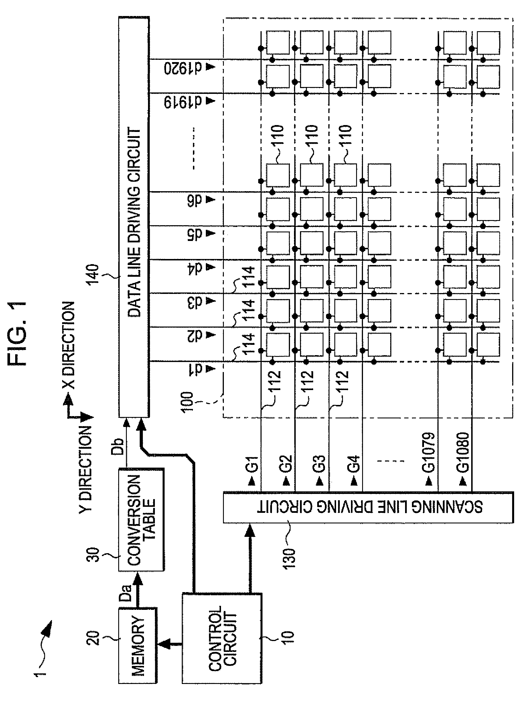 Electro-optical device, driving circuit and driving method of the same, and electronic apparatus