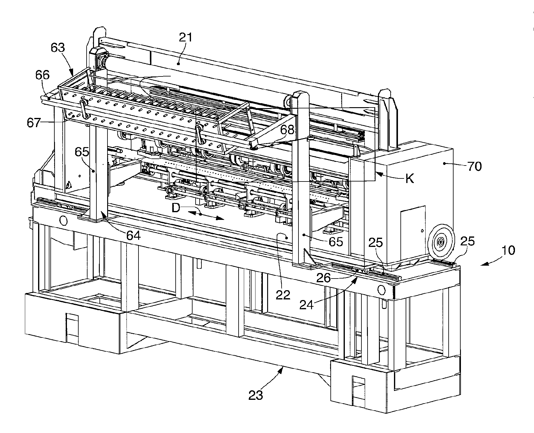 Multi-needle quilting machine and corresponding quilting method