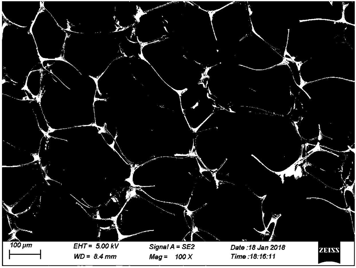 Porous structural elastic composite material for extracting uranium from seawater and preparation method