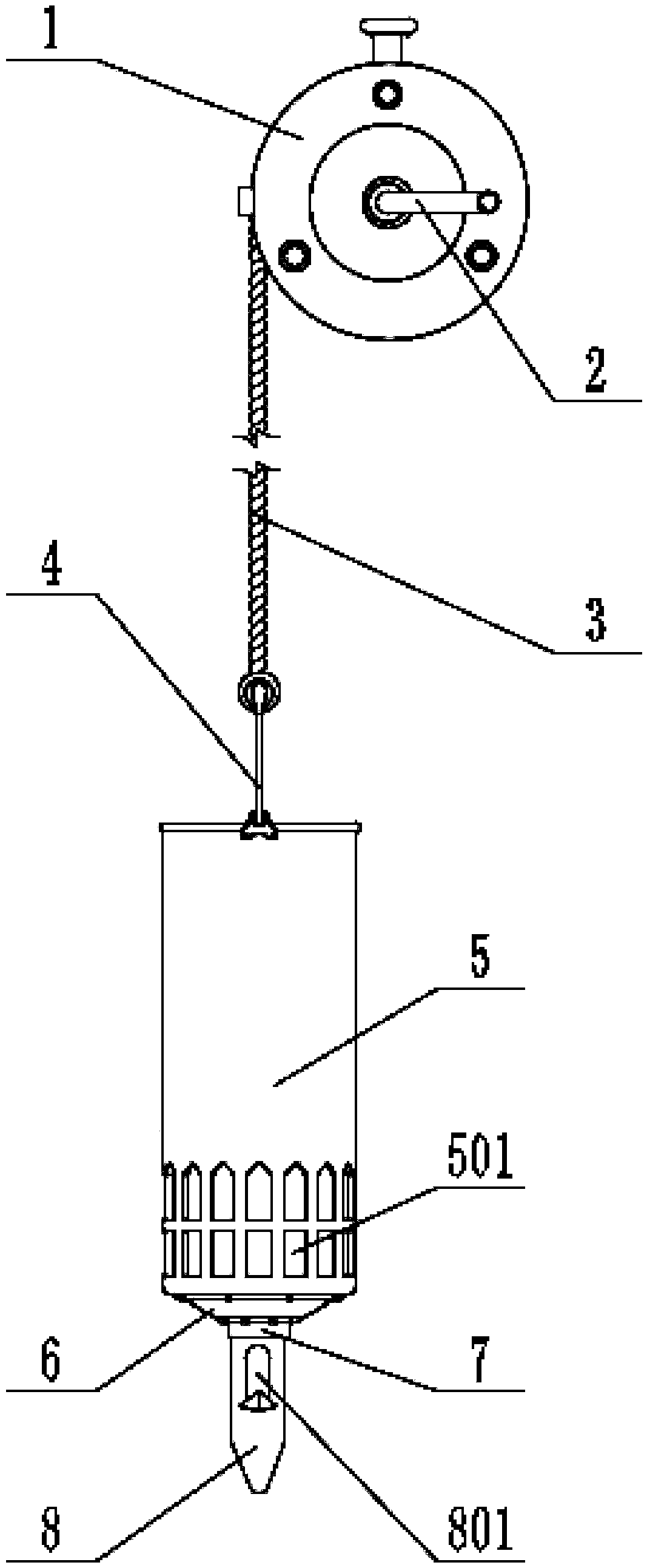 Sampling device for detecting water resources