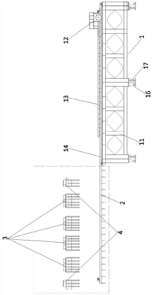 Propulsion adjusting device for heavy-load equipment to enter cabin