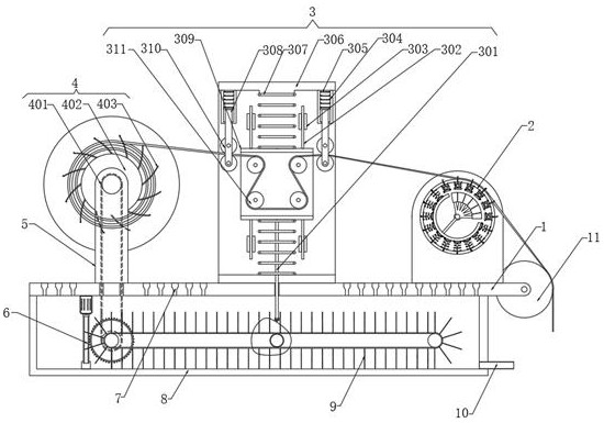 Anti-skid net drawing device for fishing of marine fishing boat