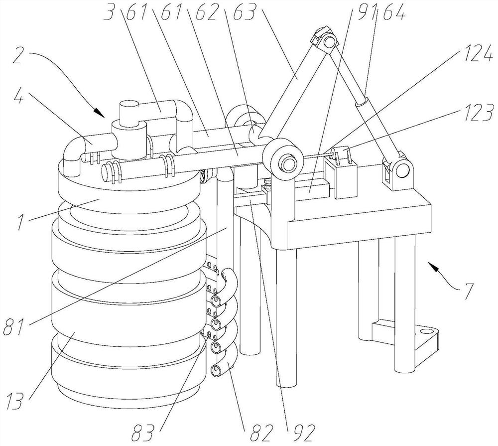 Efficient ladle cover and ladle baking device