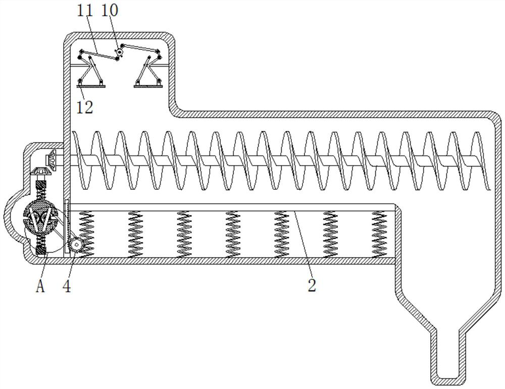 Waste plastic feeding device capable of automatically dredging blockage based on gravity change