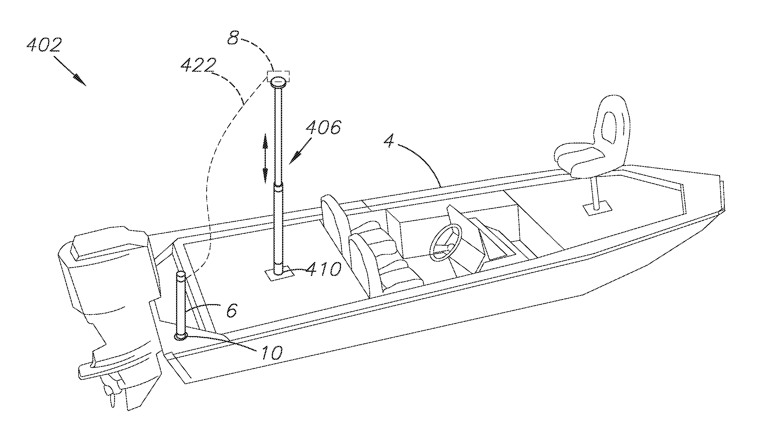 Telescoping monopod system with directional light source
