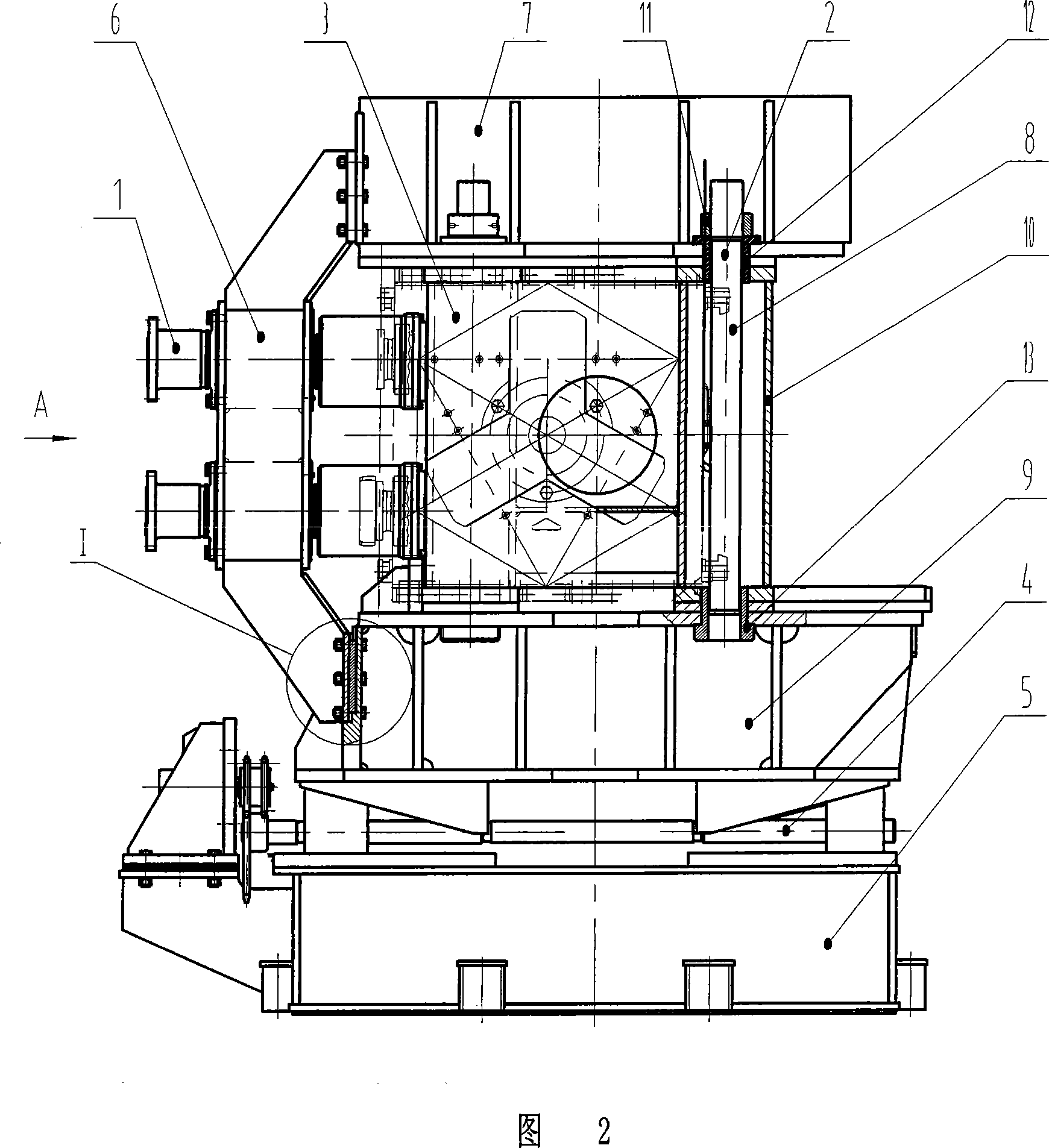 Sizing stand of main engine seat for manufacturing seamless steel tube