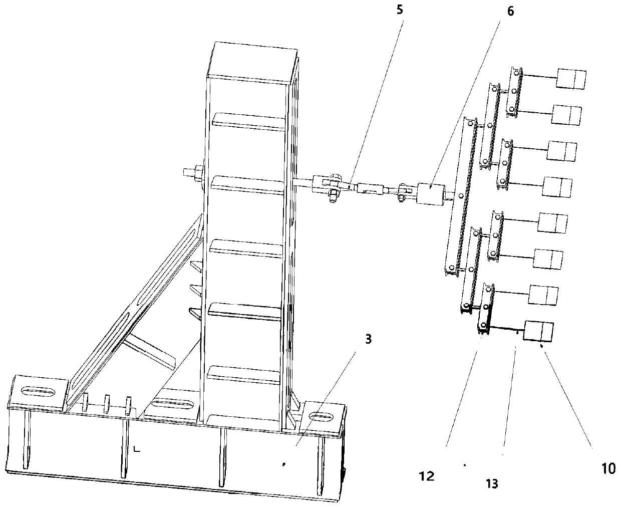 Fuselage cabin section structural strength test constraint system