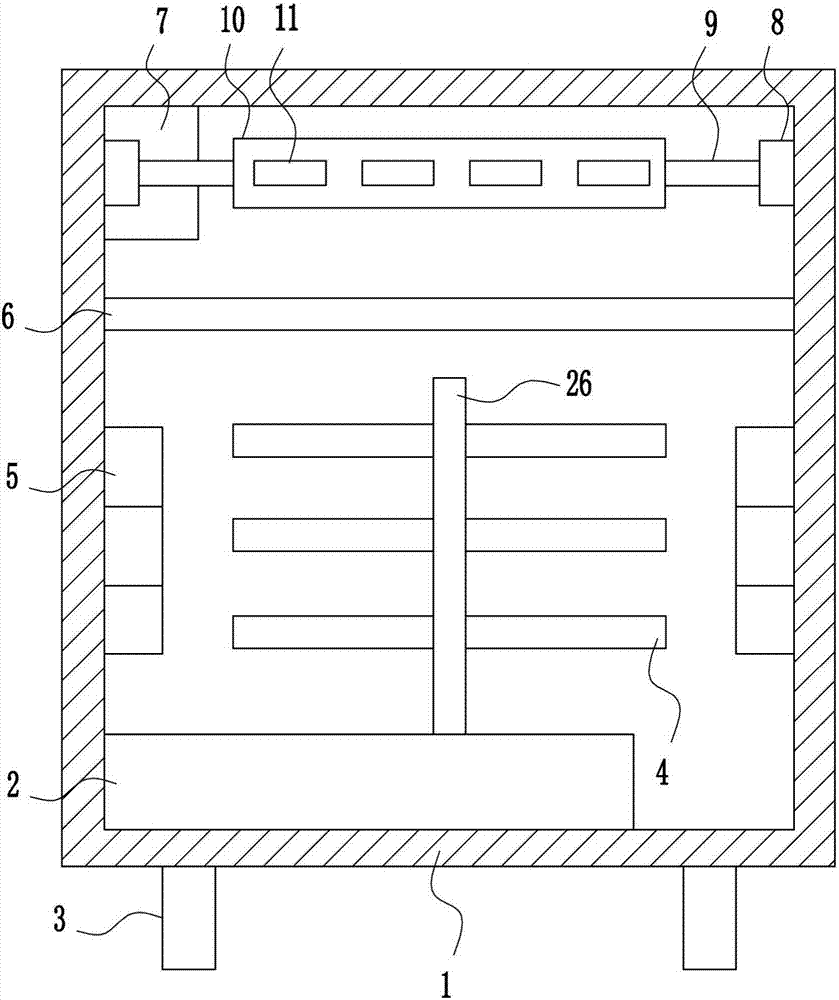 Deodorizing and sterilizing device for making shoes