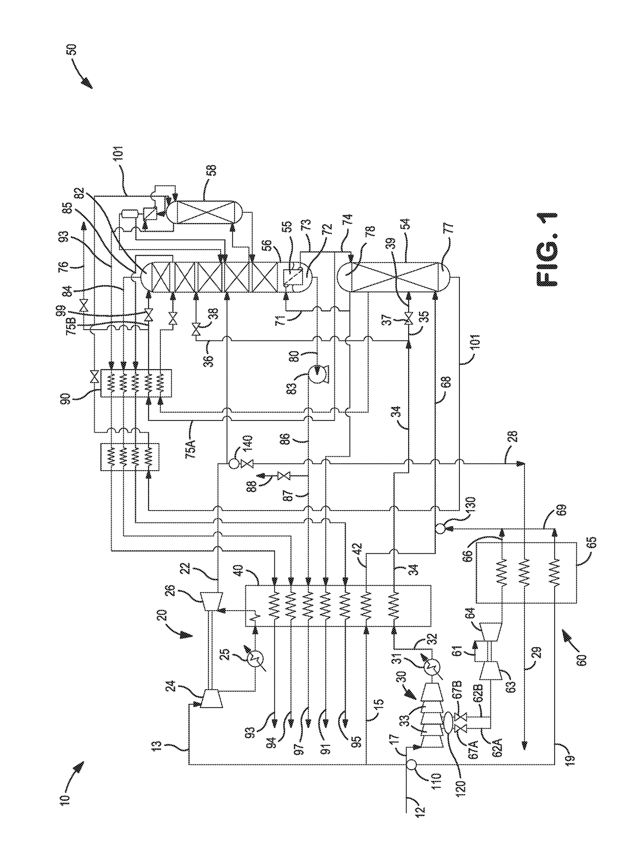 Method and system for providing auxiliary refrigeration to an air separation plant