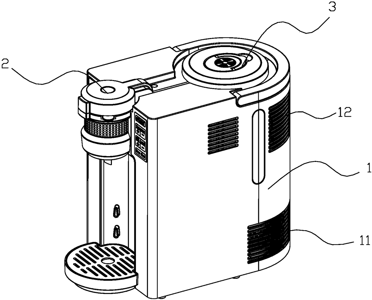 A brewing device for capsule beverage