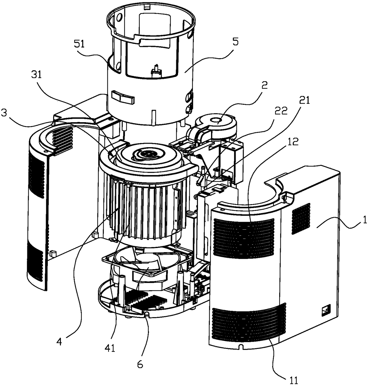 A brewing device for capsule beverage