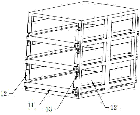 Automatic conveying mechanism for battery piece baskets