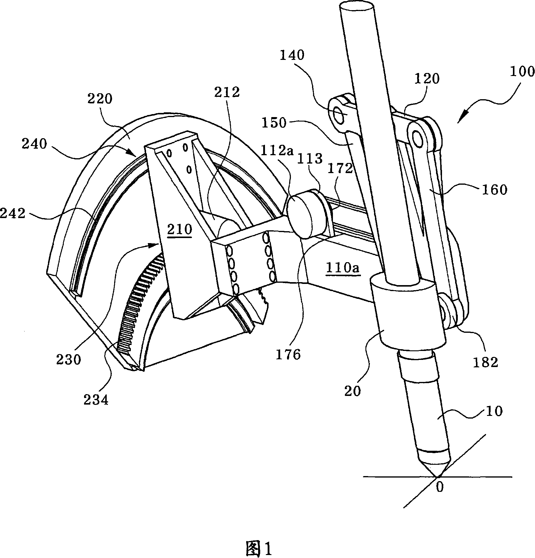 Angle regulation device of torch head