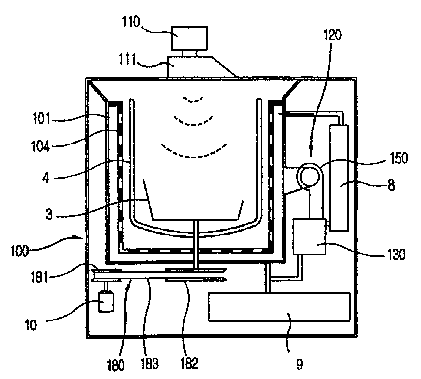 Steam circulation device of microwave heating garbage treatment equipment