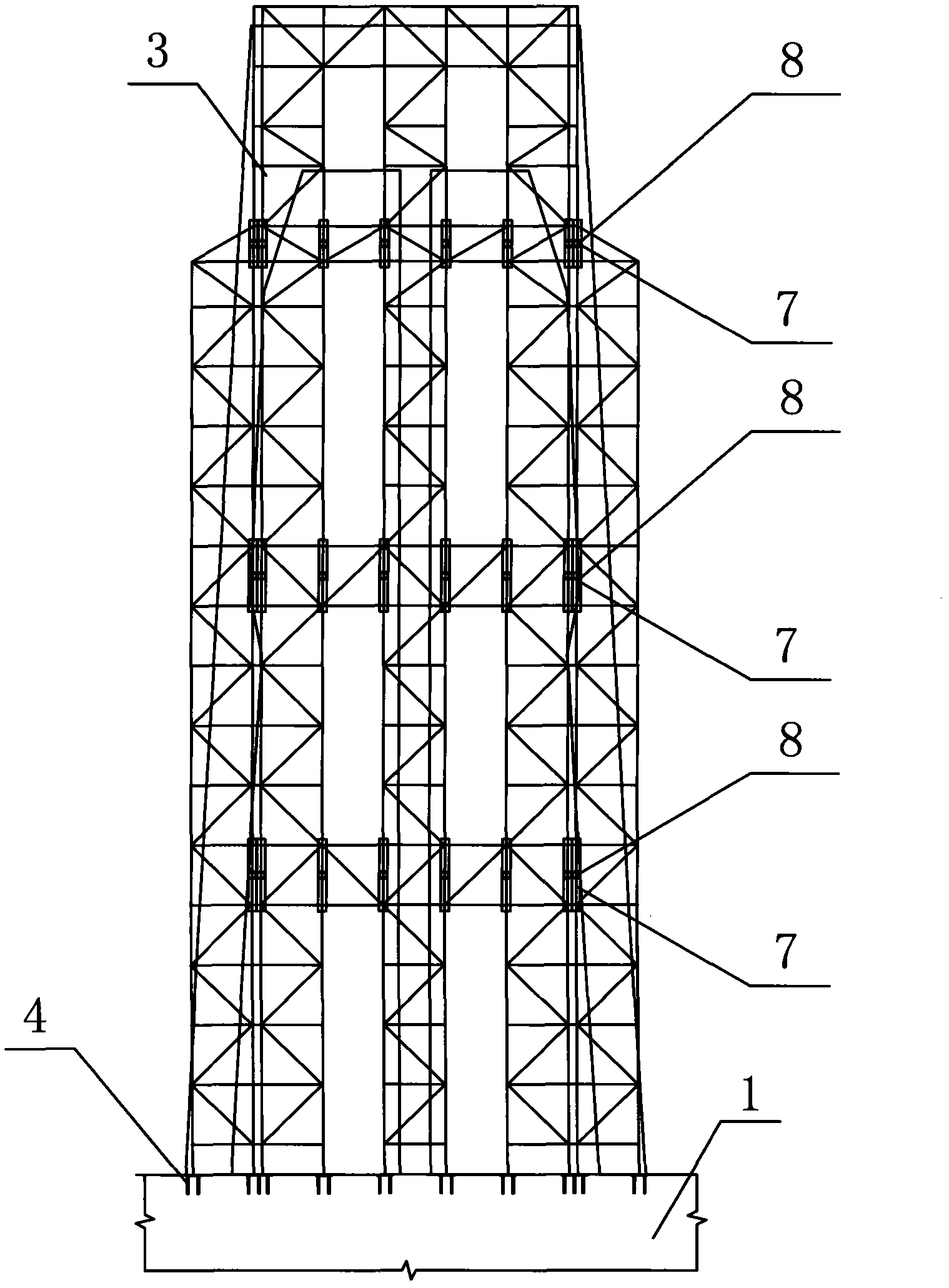 Control method for actively overcoming dead weight and line shape of vice cable saddle buttress concrete
