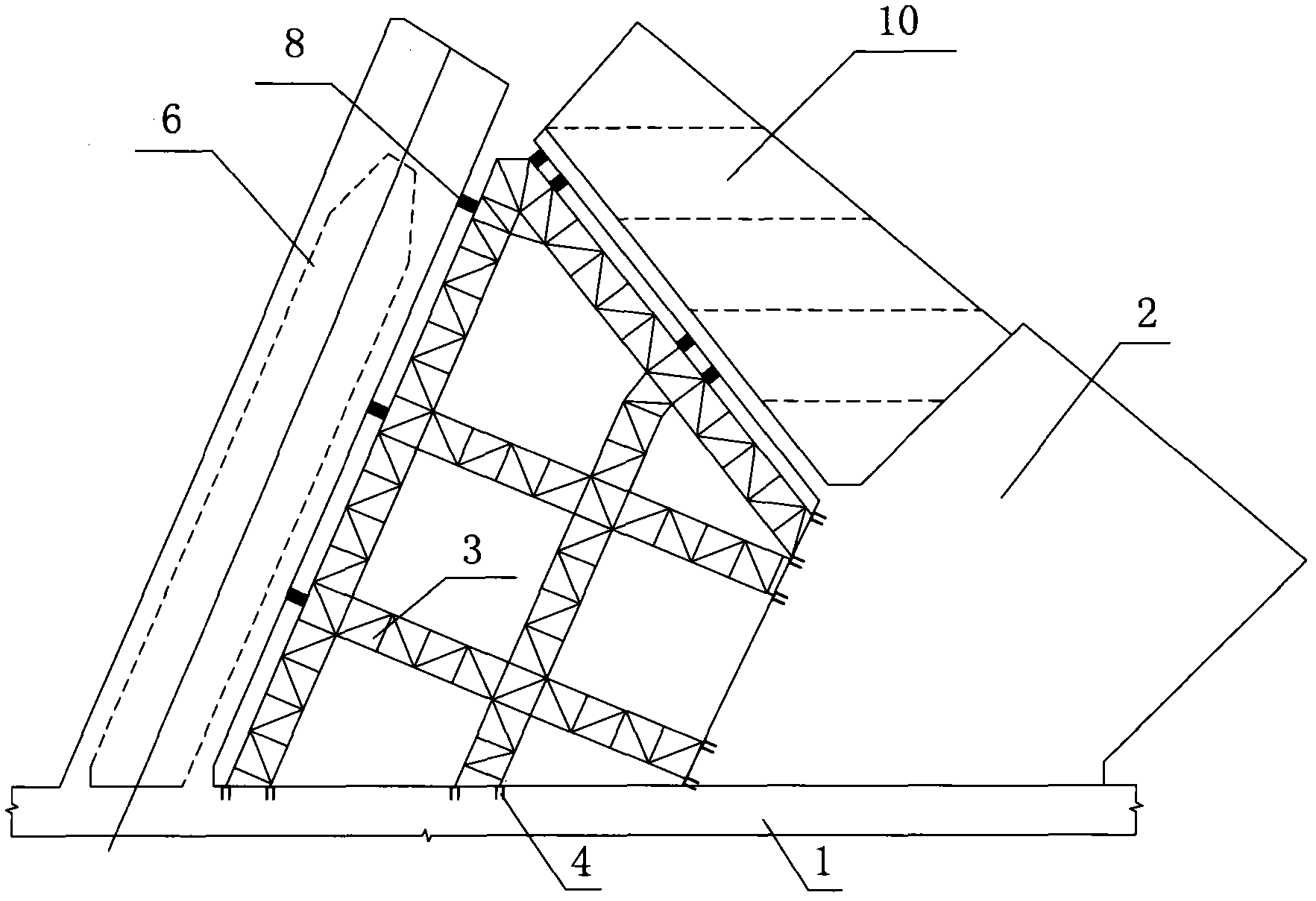 Control method for actively overcoming dead weight and line shape of vice cable saddle buttress concrete