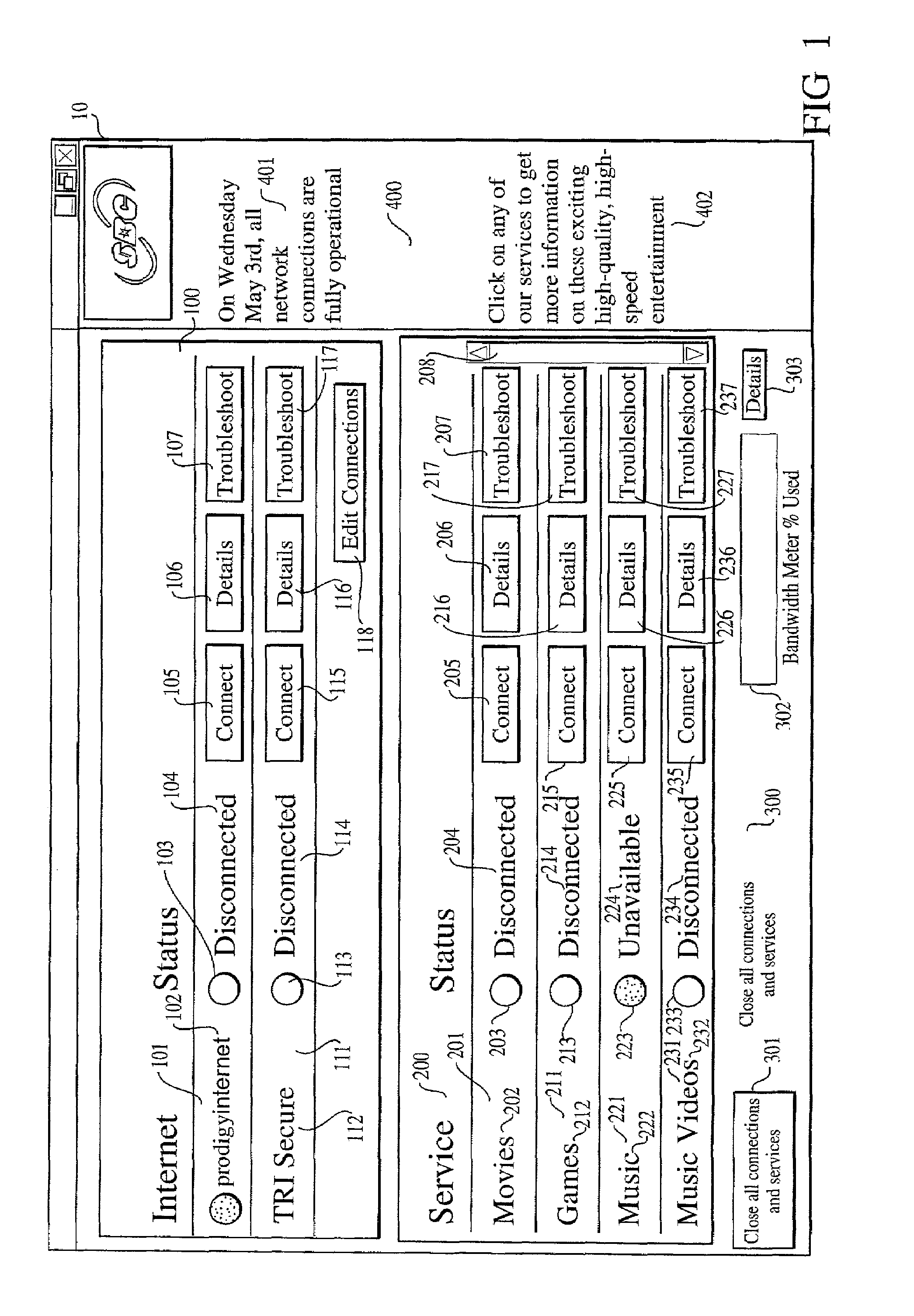 Unified interface for managing DSL services