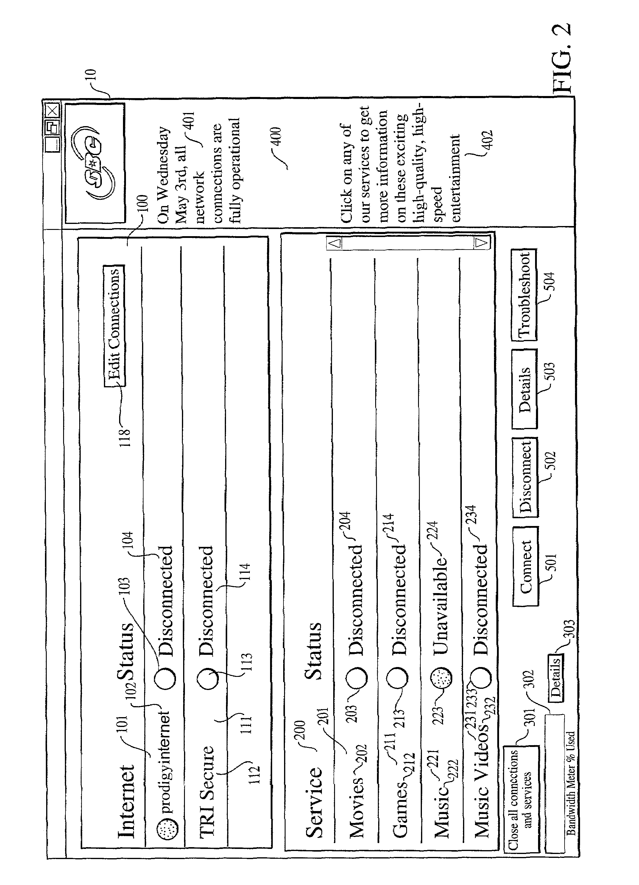 Unified interface for managing DSL services
