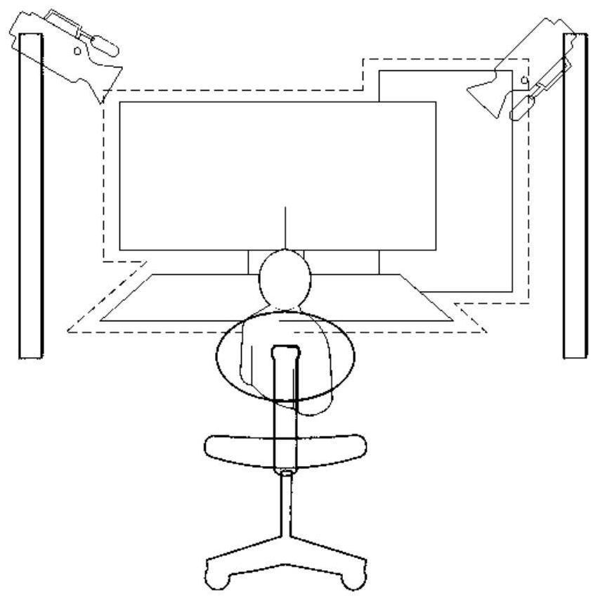 Gesture recognition system and method based on VR virtual office