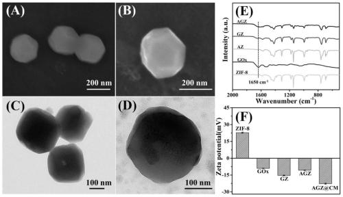 Application of cancer cell membrane bionic nano-reactor AGZ@CM in preparation of anti-cancer drugs