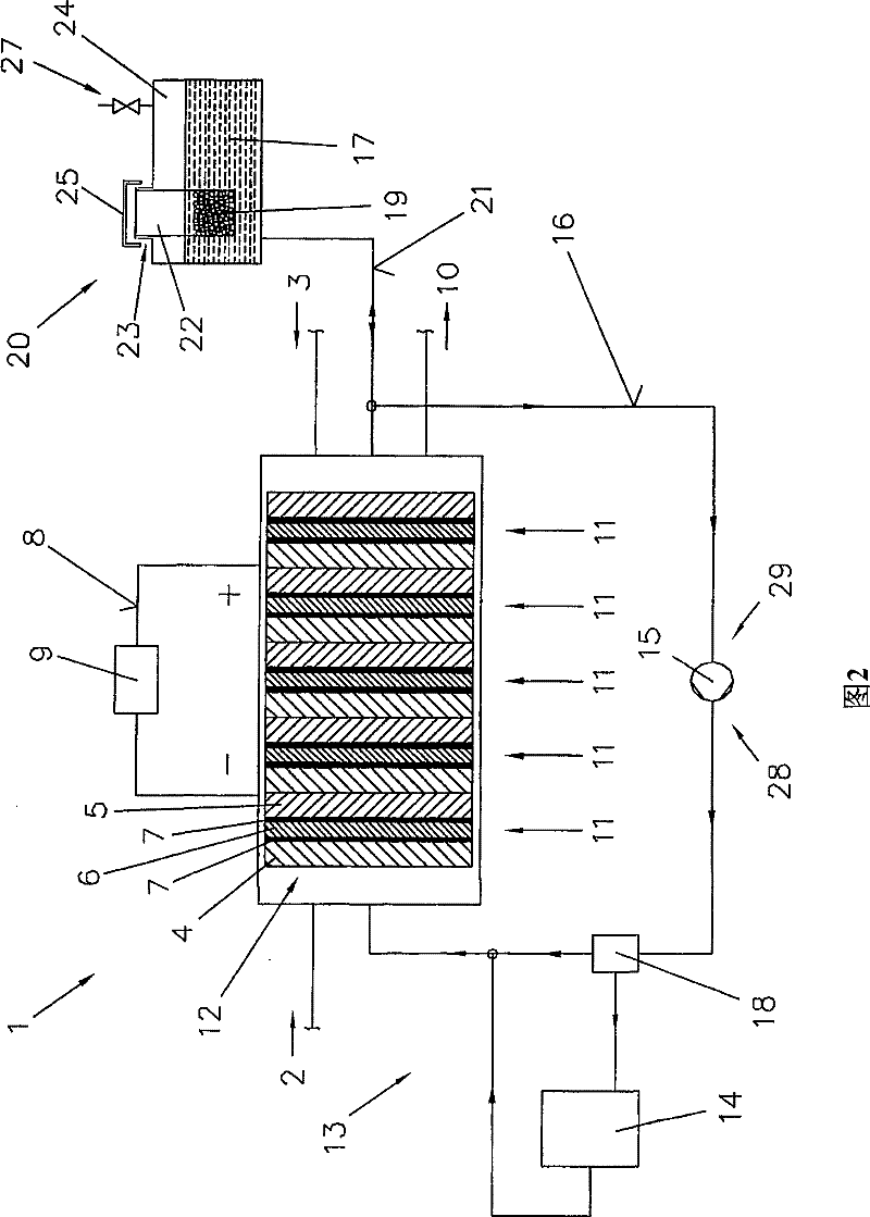 Cooling system for a fuel cell