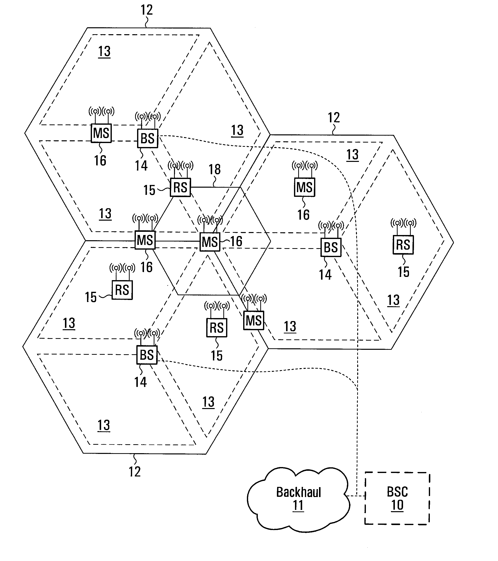 Enabling downlink transparent relay in a wireless communications network