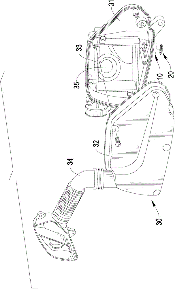 Water drainage structure for air filter