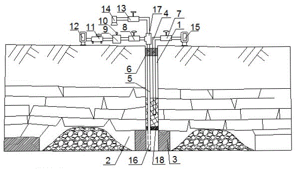 Old goaf coalbed methane extracting and mining system and method