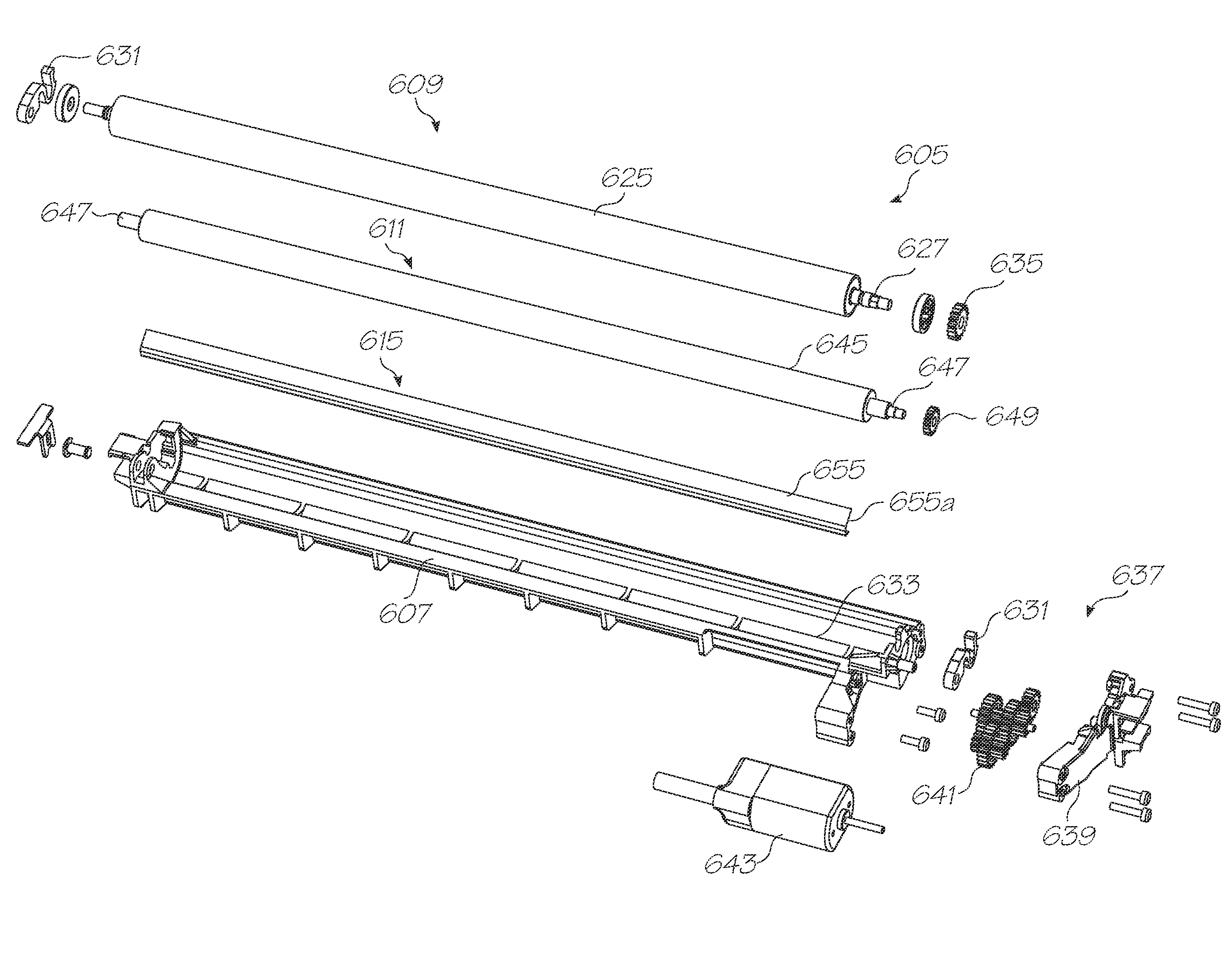 Maintenance apparatus having rotatable wiper and transfer rollers for printhead