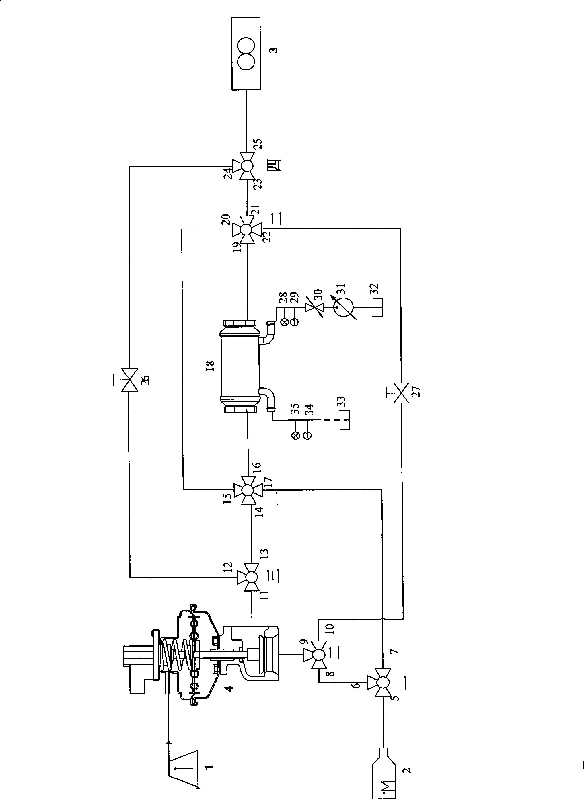 Exhaust gas recirculation valve and cooler combined test device