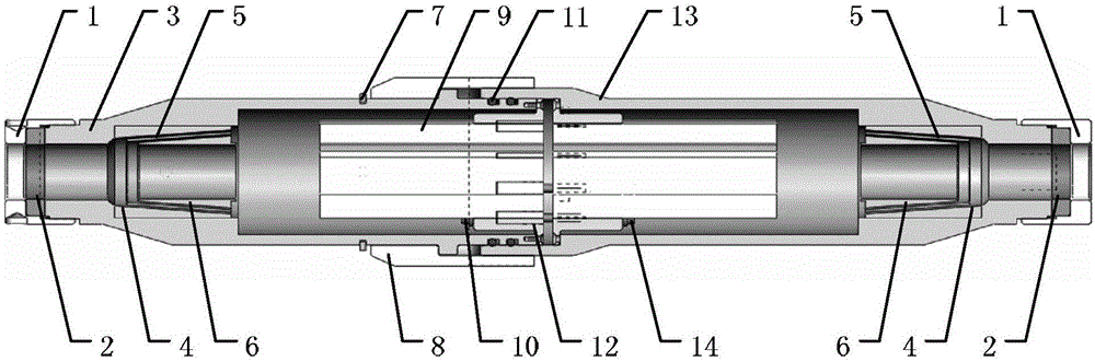 A fast connection device for optical fiber hydrophone array photoelectric composite cable