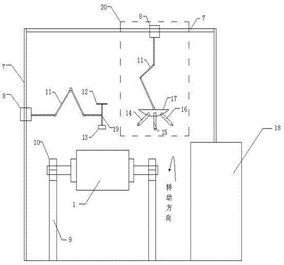 Automatic double-overlaying control method for abraded large roller shaft