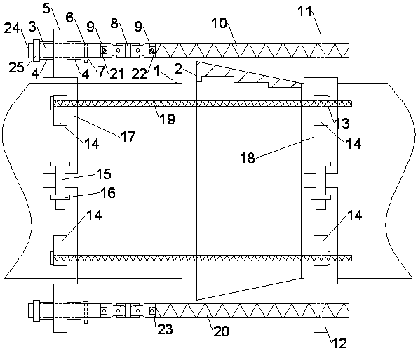 Mounting device and mounting method used for T-shaped joint nodular cast iron pipe