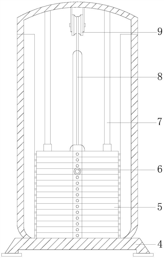 A counterweight device of the same magnetic anti-collision type strength fitness equipment